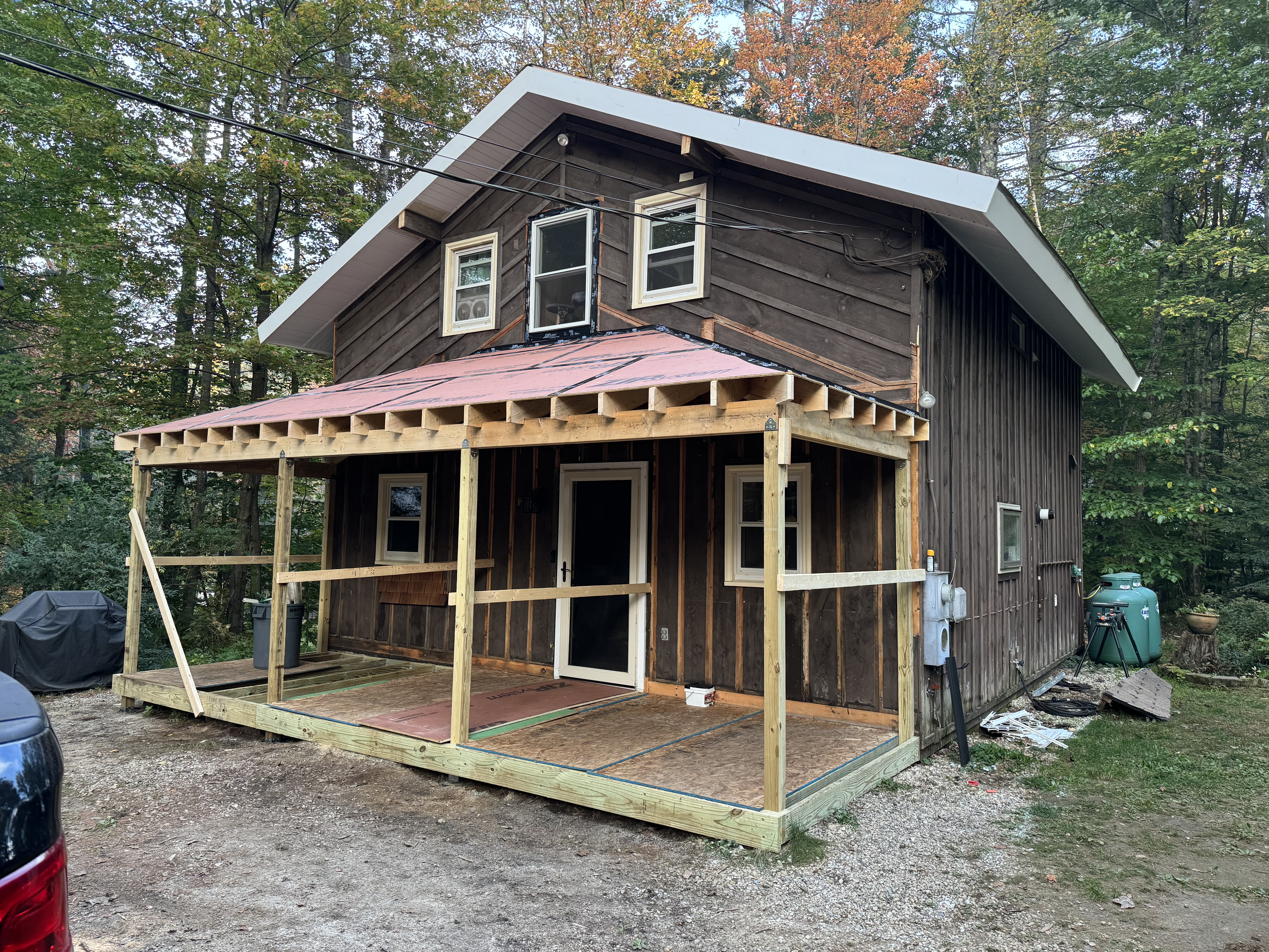 porch roof added