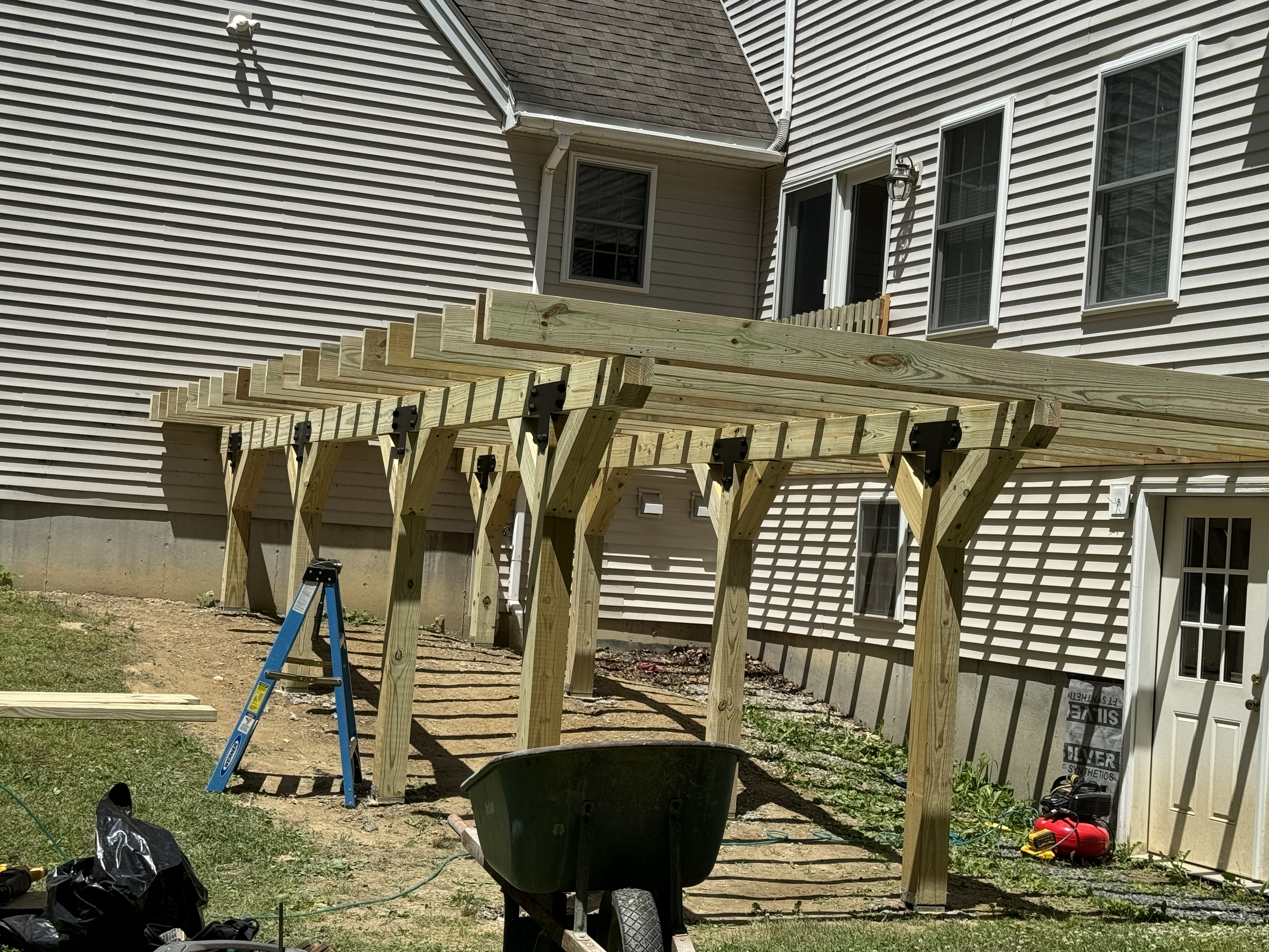 deck replacement begins
