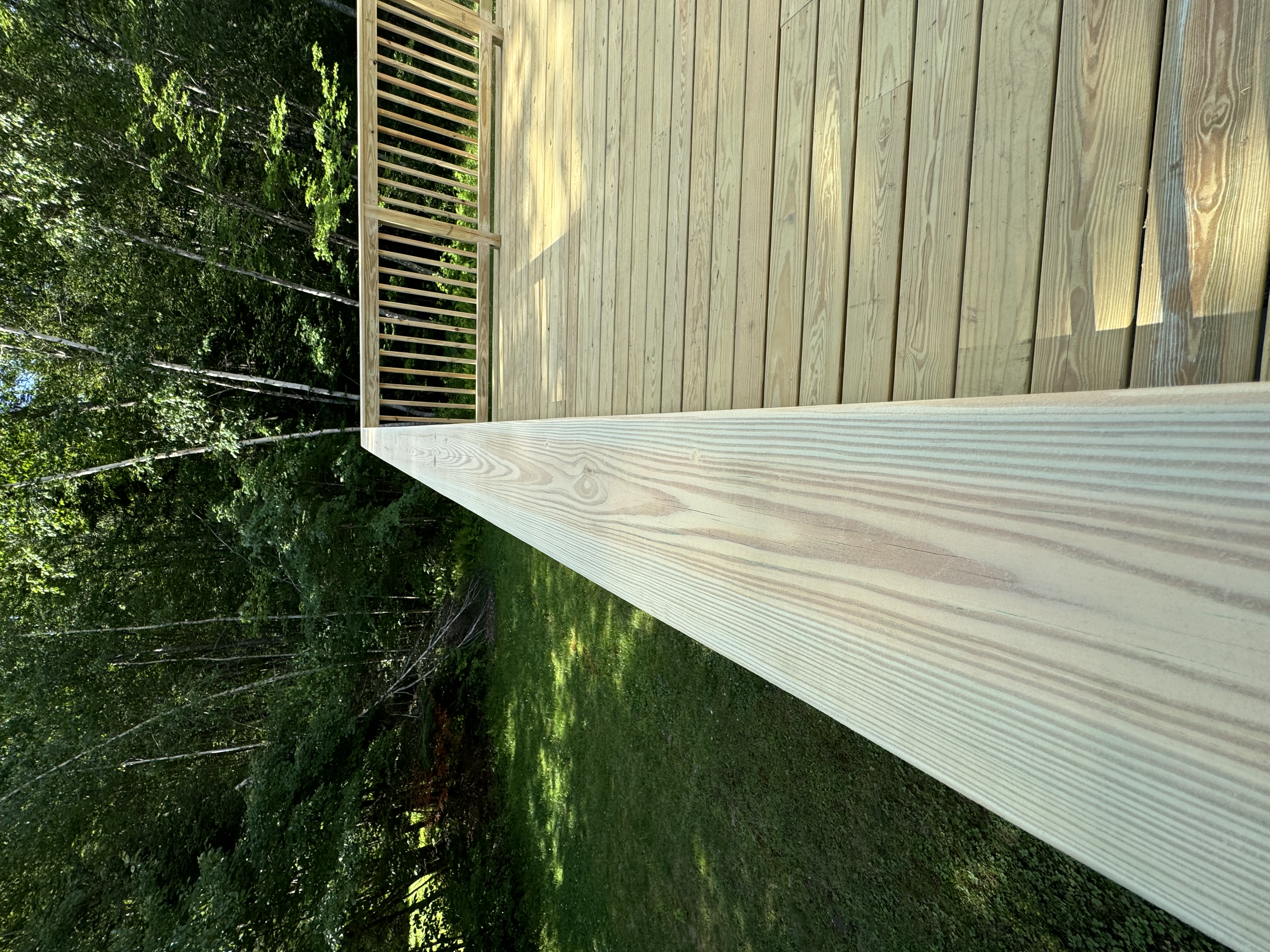 closeup of new railing