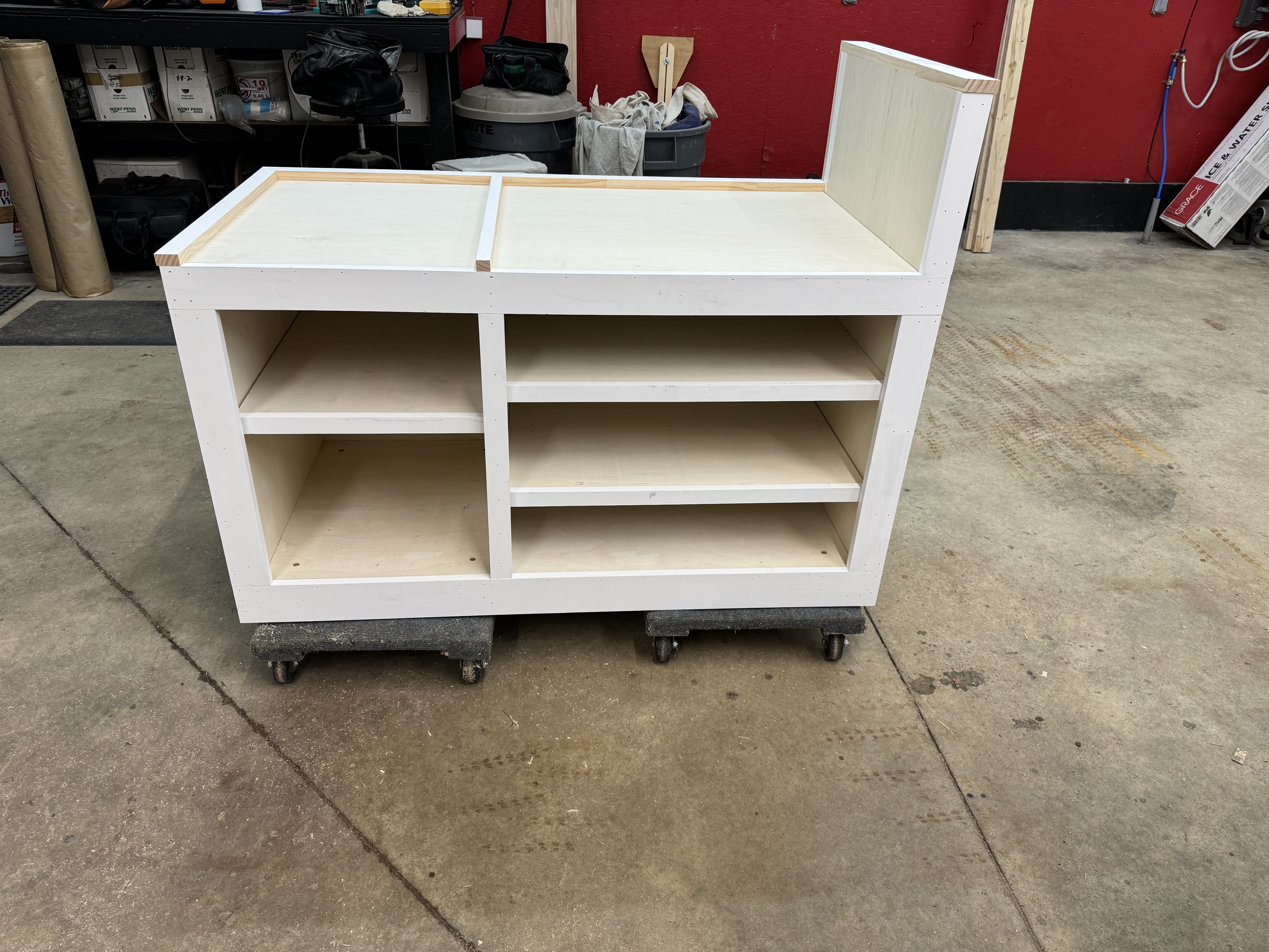 New counters with shelves
