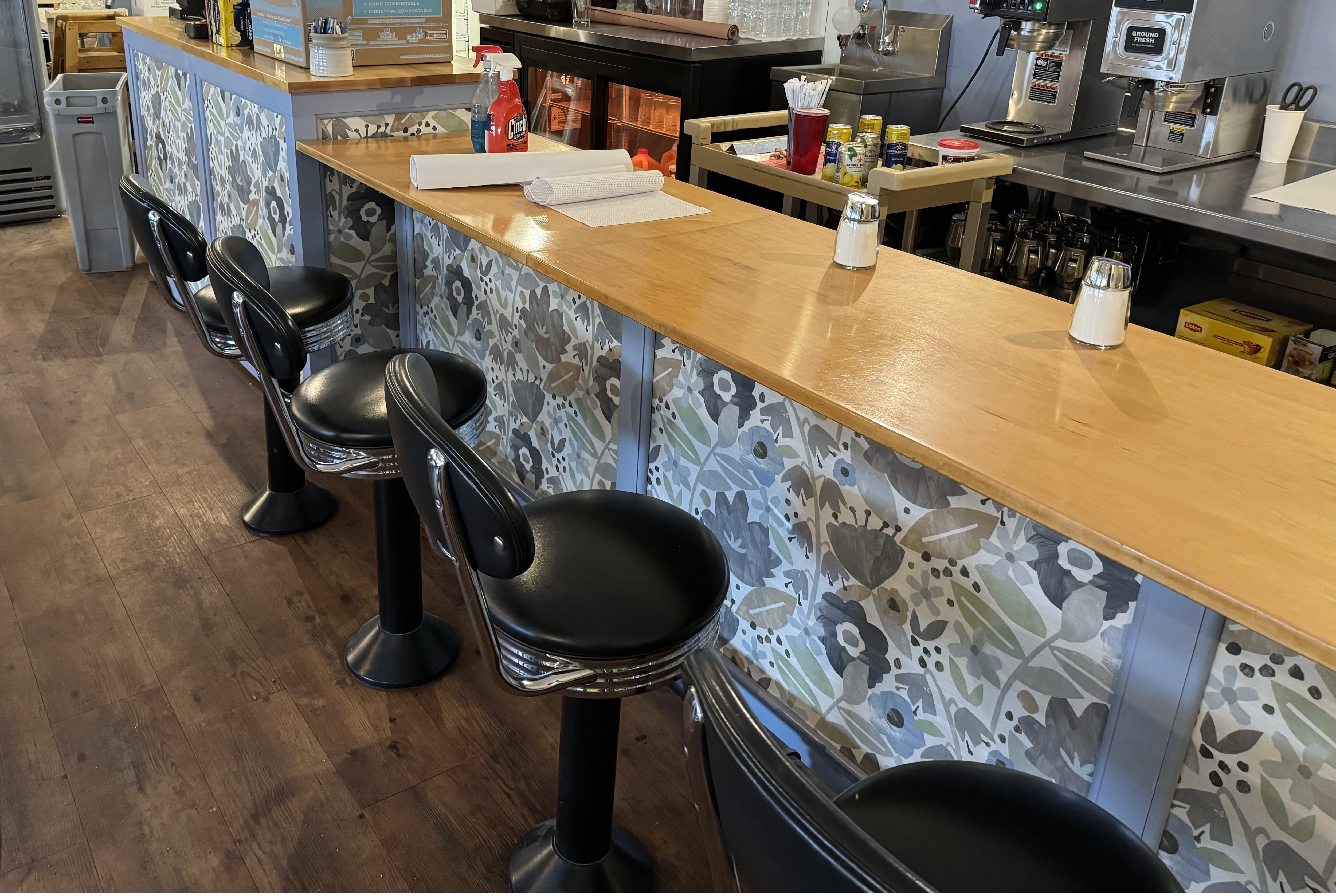 completed cabinets and countertops